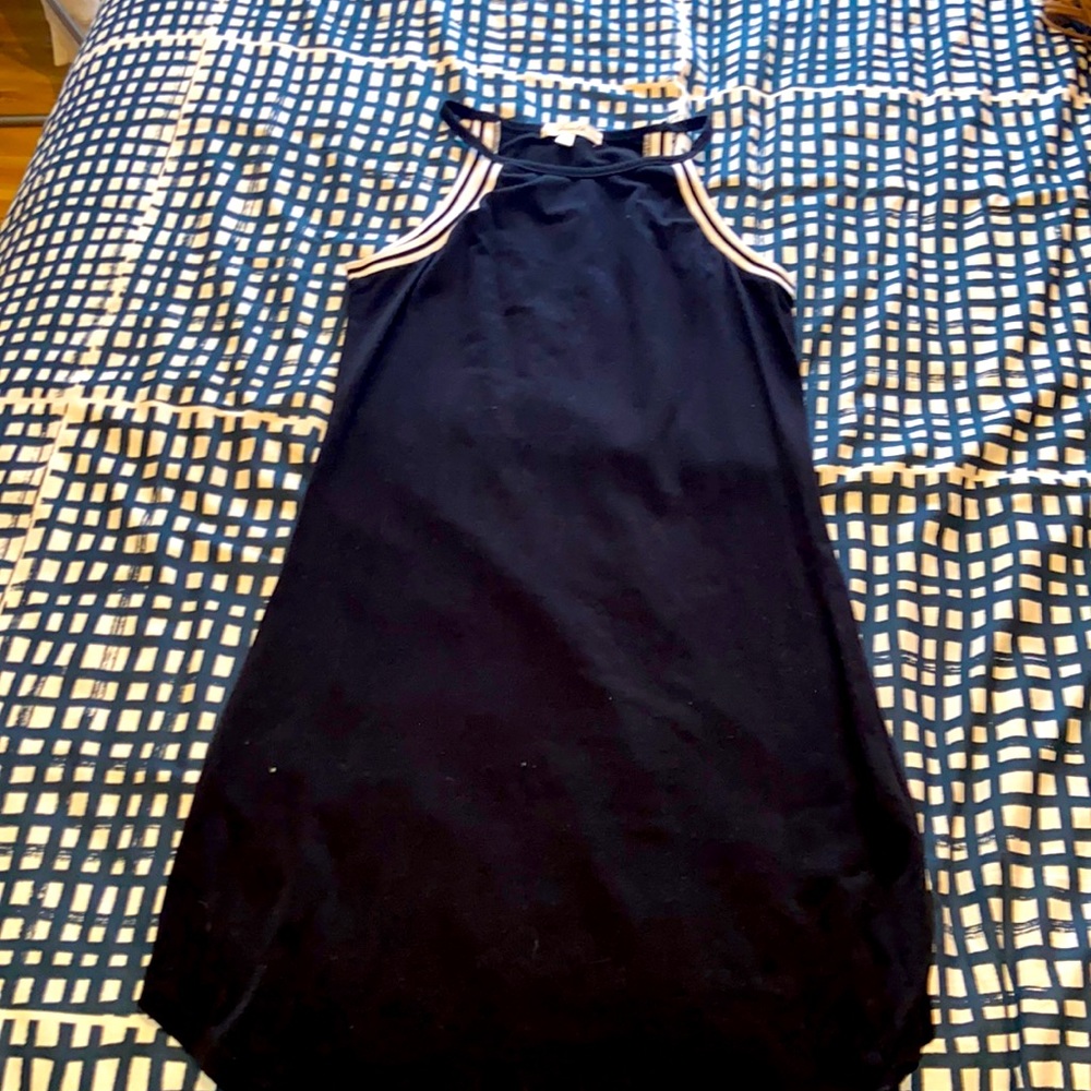 Black sporty halter dress